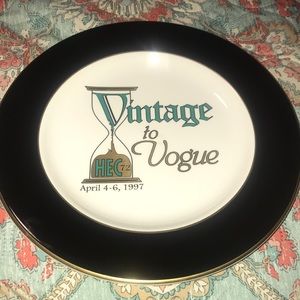 Vintage to Vogue  12” plate. Syracuse china